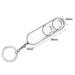 2 PCS 120dB Self Defense Anti - rape Device Dual Speakers Loud Alarm Safety Personal Security Keychain, Random Color Delivery - Trustpick