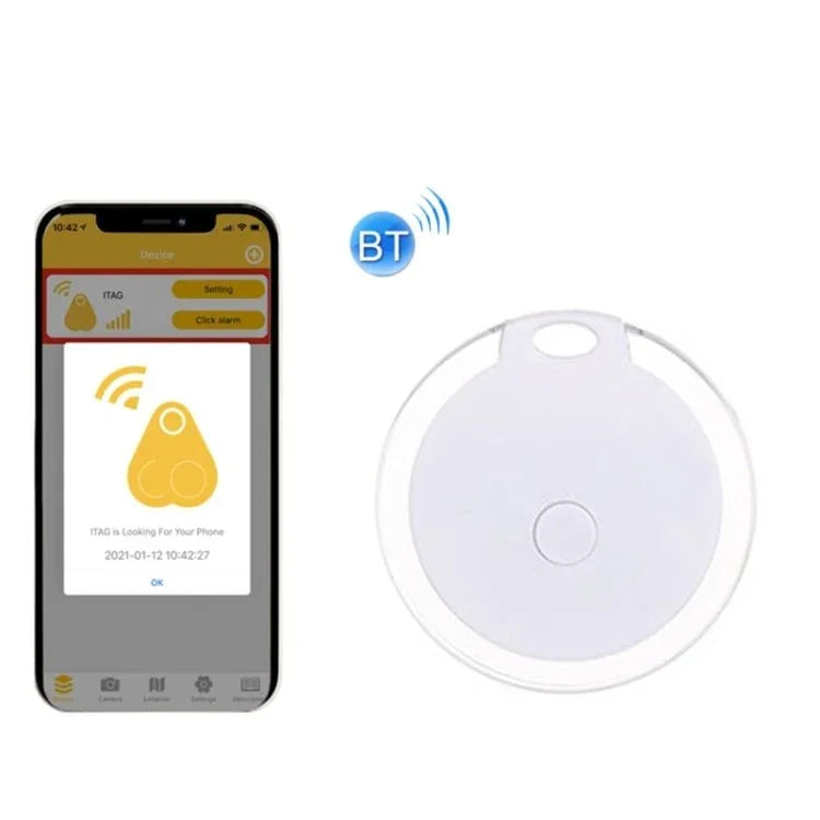 2 PCS Round Bluetooth Anti - Lost Device Mobile Phone Key Two - Way Object Finding Alarm - Trustpick