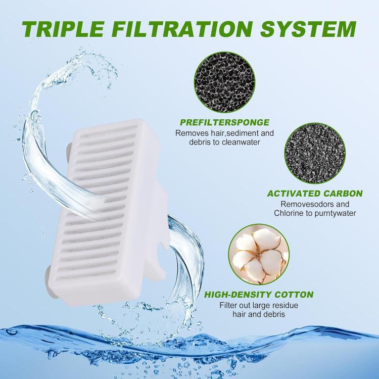 3pcs / Pack T - Shaped Filters Replacement Refill For Pioneer Mini Vortex And Swan Pet Drinking Fountain - Trustpick