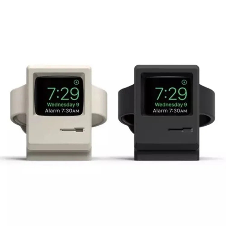 Retro Style Silica Gel Apple Watch Charging Dock Stand Holder Station
