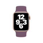 For Apple Watch Series 10 42mm / 9&8&7 41mm / SE 3&SE 2&6&SE&5&4 40mm / 3&2&1 38mm Solid Color Elastic Silicone Watch Band, Size:S 130mm