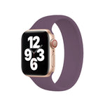 For Apple Watch Series 10 42mm / 9&8&7 41mm / SE 3&SE 2&6&SE&5&4 40mm / 3&2&1 38mm Solid Color Elastic Silicone Watch Band, Size:L 156mm