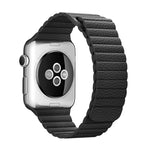 For Apple Watch 38mm Loop Magnetic Closure Clasp PU Leather Watch Band