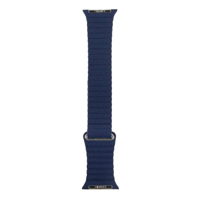 For Apple Watch 38mm Loop Magnetic Closure Clasp PU Leather Watch Band