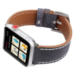 For Apple Watch Ultra 49mm&Watch Ultra 2 49mm / Series 10 46mm / 9&8&7 45mm / SE 3&SE 2&6&SE&5&4 44mm / 3&2&1 42mm Simple Fashion Genuine Leather Cowboy Pattern Watch Band, 42mm