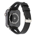Simple V-shaped Leather Watch Band for Apple Watch Series 7 41mm / 6 & SE & 5 & 4 40mm / 3 & 2 & 1 38mm
