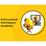 HUION HS64 Chips Special Edition 5080 LPI Art Drawing Tablet with Battery-free Pen for Fun, HS64