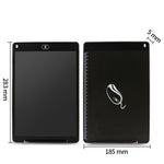 Portable 12 inch LCD Writing Tablet Drawing Graffiti Electronic Handwriting Pad Message Graphics Board Draft Paper with Writing Pen, 12 inch Black