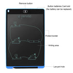Portable 12 inch LCD Writing Tablet Drawing Graffiti Electronic Handwriting Pad Message Graphics Board Draft Paper with Writing Pen, 12 inch Blue, 12 inch Red, 12 inch White, 12 inch Black, 12 inch Green
