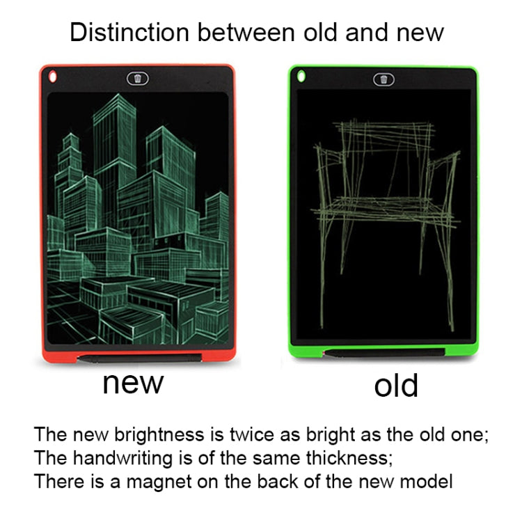 Portable 12 inch LCD Writing Tablet Drawing Graffiti Electronic Handwriting Pad Message Graphics Board Draft Paper with Writing Pen, 12 inch Blue, 12 inch Red, 12 inch White, 12 inch Black, 12 inch Green