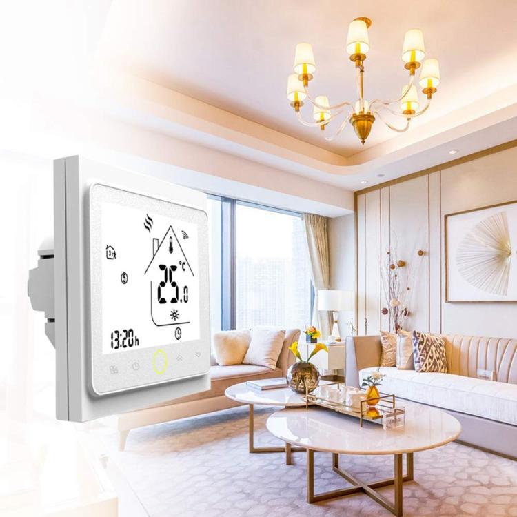 BHT-002GBLW 16A Load Electronic Heating Type LCD Digital Heating Room Thermostat with Sensor & Time Display, WiFi Control, BHT-002GBLW 16A (Black)  Electronic Heating Type, BHT-002GBLW 16A (White)  Electronic Heating Type
