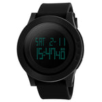 SKMEI 1142 Multifunctional Men Outdoor Sports Noctilucent Waterproof Silica Gel Digital Watch