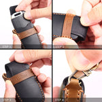 For Lincoln Hallmo Car Cowhide Leather Key Protective Cover Key Case, C224