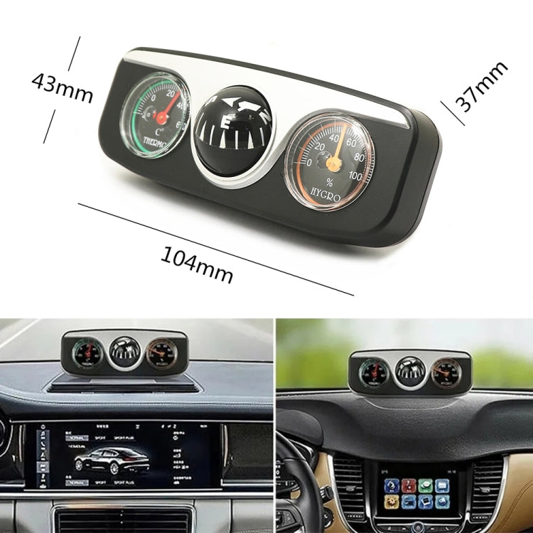 LC-3 3 in 1 Multifunctional Car Compass & Compass Ball & Thermometer, LC-3