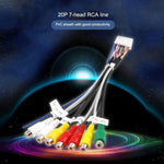 Palminfo Android Navigation 20-pin Plug RCA Video Audio Modified Tail Line, Video Audio Cable