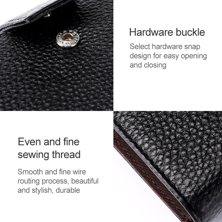 KB188 Horizontal Cowhide Leather Organ Shape Multiple Card Slots Anti-magnetic RFID Wallet for Ladies, with Transparent Window, KB188 Black, KB188 Coffee, KB188 Purple, KB188 Rose Red, KB188 Sapphire Blue