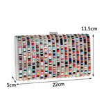 Women Fashion Banquet Party Diamond Square Handbag