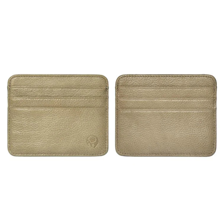 XIAO YUAN XIANG Cowhide Leather Pocket 6 Card Sleeve Wallet Coin Purse Card Holder, Size: 10.7cm x8.7cm, Random Color Delivery, 6 Card Sleeve