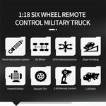 JJR/C 1:18 2.4Ghz 4 Channel Remote Control Dongfeng 7 Six-wheeled Armor Truck Vehicle Toy, Dongfeng 7 (Green), Dongfeng 7 (Yellow)