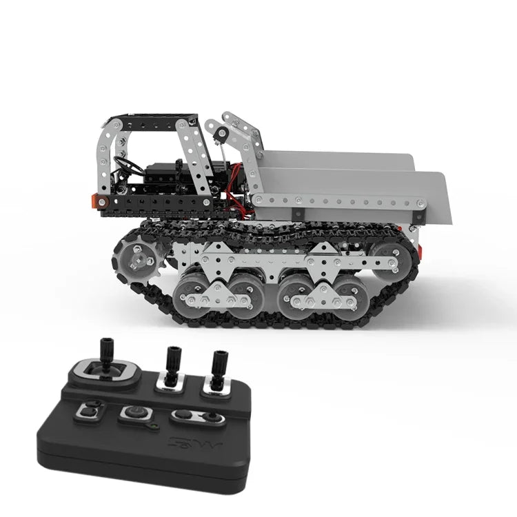 MoFun SW(RC)-007 2.4G Wireless Remote Control 10-channel Dump Truck Children DIY Stainless Steel Assembled Toy, SW(RC)-007
