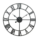 80cm Retro Living Room Iron Round Roman Numeral Mute Decorative Wall Clock, 80cm