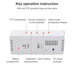 TS-S69-R Multifunctional LED Alarm Clock Battery / Plug-in Charging Dual-purpose Make-up Mirror Clock, TS-S69-G, TS-S69-HW