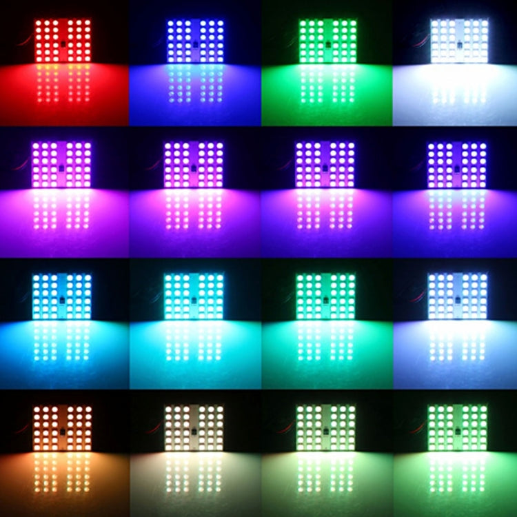 2 PCS Colorful 31MM Bicuspid Remote Control Car Dome Lamp LED Reading Light with 6 LED Lights, 31MM  6 LED Lights