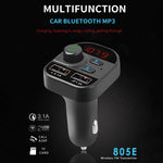 805E Dual USB Charging Bluetooth FM Transmitter MP3 Music Player Car Kit, Support Hands-Free Call  & Read TF Card / U Disk Music, 805E