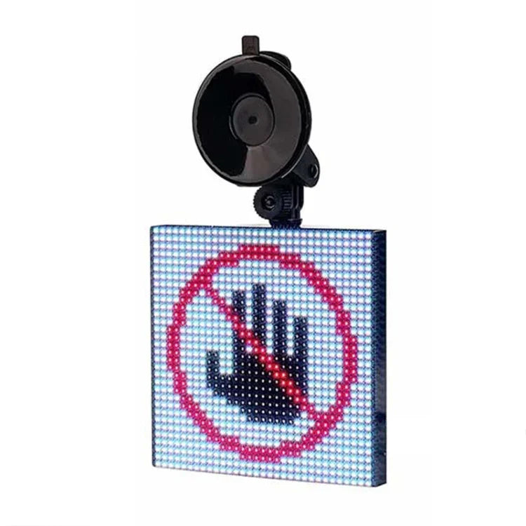32x32 Pixel Full Color Wireless Bluetooth APP Control Emoticon Smile Faces LED Car Sign LED Display Lighting Board, 32x32 Pixel Car Charging