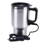 Stainless Steel Electric Smart Mug 12V Car Electric Kettle Heated Mug Car Coffee Cup With Charger Cigarette Lighter Heating Cup Kettle Vacuum Insulated Water Heater Mug, Smart Mug