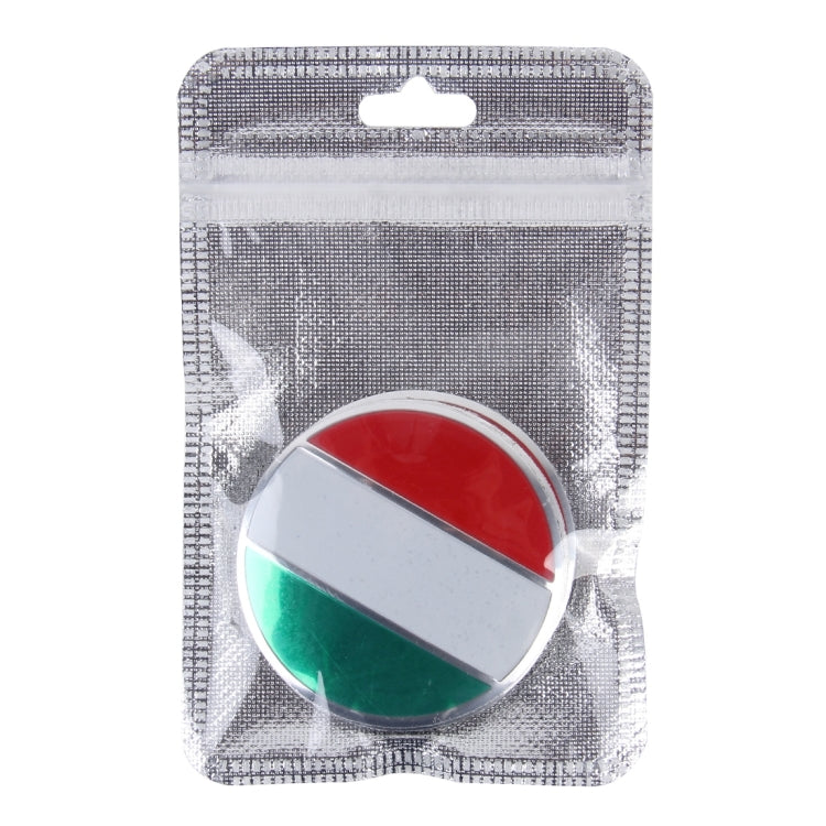 4 PCS Italy Flag Metal Car Sticker Wheel Hub Caps Centre Cover Decoration, Italy Flag