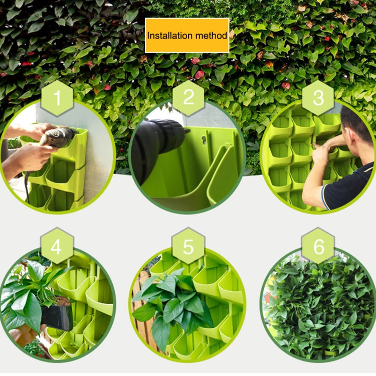 Plant Wall Vertical Indoor and Outdoor Balcony Wall-mounted Flower Pots Creative Combination of Resin Plastic Flower Pots with Removable Pot