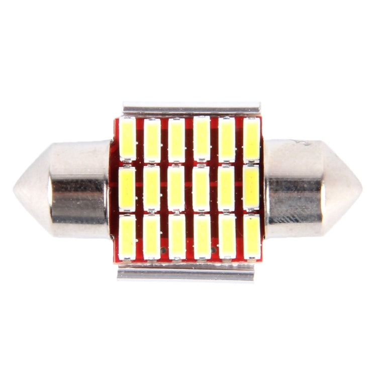 2 PCS DC 12V 3W 31MM Bicuspid Car Door Lamps Registration Mark light Dashboard Dome Door Lights LED Reading Lamp with 18 LED SMD 3014 Lights White, 31MM