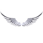 3D Angel Wing Metal Sticker Decal Auto Car Emblem Decal Decoration Color Silver, Angel Wing