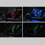2 PCS Colorful 36MM Bicuspid Remote Control Car Dome Lamp LED Reading Light with 6 LED Lights, Car Dome Lamp