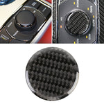 Car Water Cup Rotate Button Panel Carbon Fiber Decorative Sticker for Jeep Grand Cherokee 2014-2018, Water Cup Rotate Button