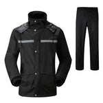 Durable Reflective Motorcycle Split Raincoat Pants Riding Bicycle Electric Bike Windproof Waterproof Rain Wear for Adult, Size: 2XL(Black), Size: 2XL