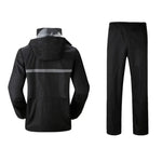 Durable Reflective Motorcycle Split Raincoat Pants Riding Bicycle Electric Bike Windproof Waterproof Rain Wear for Adult, Size: 2XL(Black), Size: 2XL