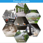 Outdoor Lawn Garden PE Hose Mist Watering Line Misting Cooling System with 16 x Mist Nozzles, Length: 12m, Length: 12m
