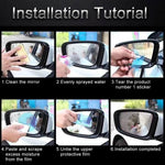 Car Oval PET Rearview Mirror Protective Window Clear Anti-fog Waterproof Rain Shield Film, Size:10x15cm, 10x15cm