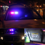 High qulaity DC 12V,9W LED Waterproof Car Sunshade White Light Warning Lights Strobe Emergency Lights Flashing Light with 12 Kinds Flash Patterns, White