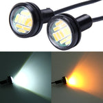 2 PCS 2W Car Auto Eagle Eyes Fog Light Turn Light with 12 SMD-4014 LED Lamps, DC 12V Cable Length: 55cm, SMD-4014, Eagle Eye Light  12V/2W