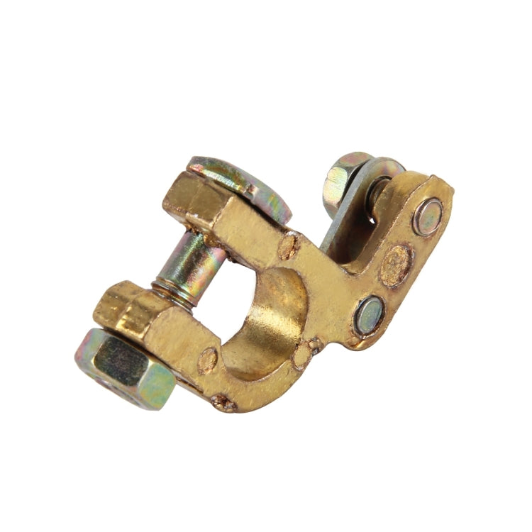 2 PCS Brass Positive and Negative Car Battery Connectors Terminals Clamps Clips, Inner Diameter: 1.2cm, 1.2cm