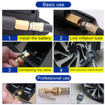 Car Multi-functional Digital LCD Display Tire Air Pressure Inflator Gauge Vehicle Tester Inflation Monitoring, Display Tire Air Pressure