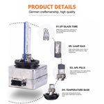 2 PCS D3S 35W 3800 LM 8000K HID Bulbs Xenon Lights Lamps, DC 12V, D3S