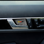 4 PCS Car German Flag Carbon Fiber Door Inner Handle Wrist Panel Decorative Sticker for Mercedes-Benz C Class 2007-2013 / E Class 2009-2016, Door Inner Handle Wrist