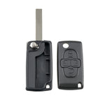 For CITROEN C8 / PEUGEOT 1007 Car Keys Replacement 4 Buttons Car Key Case with Grooved, without Holder, For CITROEN C8 / PEUGEOT 1007
