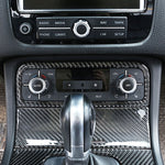 Car Carbon Fiber Air Conditioning Panel Decorative Sticker for Volkswagen Touareg, Air Conditioning Panel