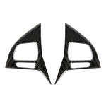 2 PCS Car Carbon Fiber Steering Wheel Button Decorative Sticker for Volkswagen Touareg, Steering Wheel Button