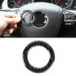 Car Carbon Fiber Steering Wheel Middle Frame Decorative Sticker for Volkswagen Touareg, Steering Wheel Middle Frame